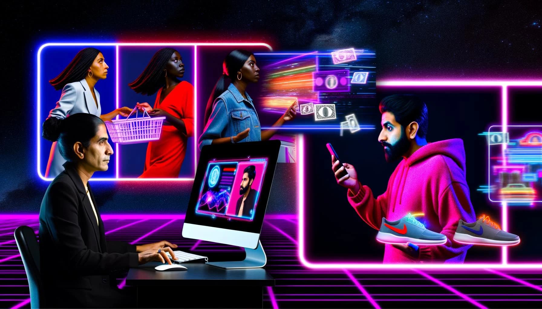 Ilustración sobre experiencia de compra omnicanal para marcas que venden en retailers y marketplaces